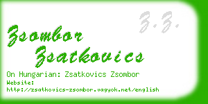 zsombor zsatkovics business card